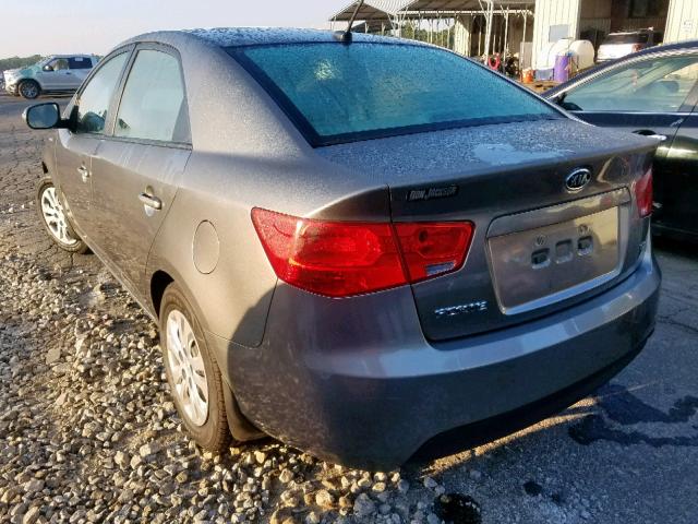 KNAFU4A24A5864945 - 2010 KIA FORTE EX GRAY photo 3