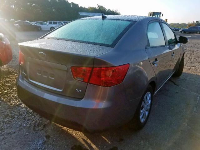 KNAFU4A24A5864945 - 2010 KIA FORTE EX GRAY photo 4