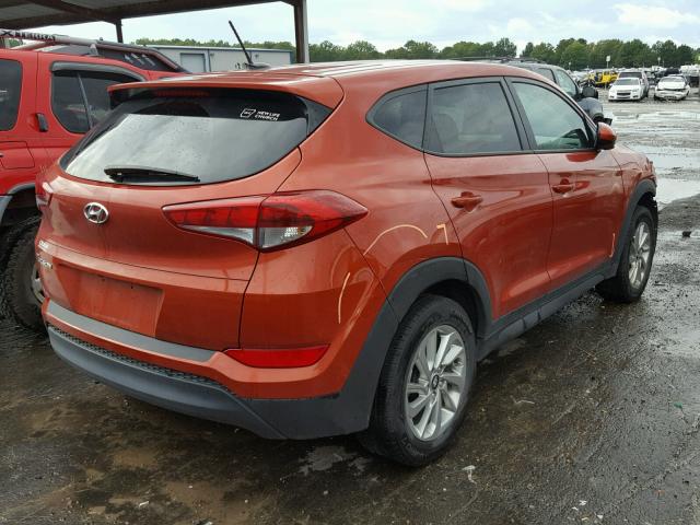 KM8J23A45HU485396 - 2017 HYUNDAI TUCSON SE ORANGE photo 4