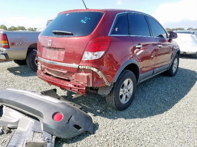 3GSCL33P38S687689 - 2008 SATURN VUE XE RED photo 4