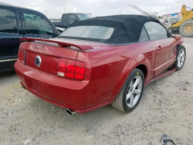 1ZVHT85H385136464 - 2008 FORD MUSTANG GT RED photo 4