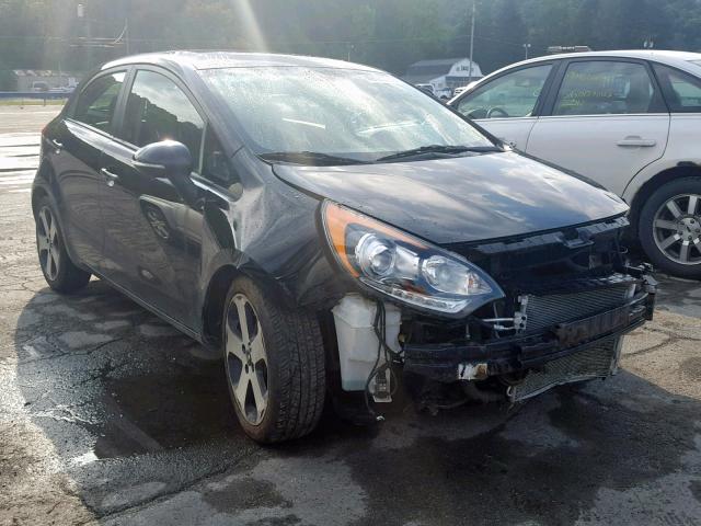 KNADN5A33C6029368 - 2012 KIA RIO EX BLACK photo 1