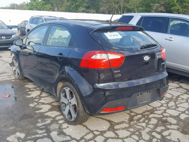 KNADN5A33C6029368 - 2012 KIA RIO EX BLACK photo 3