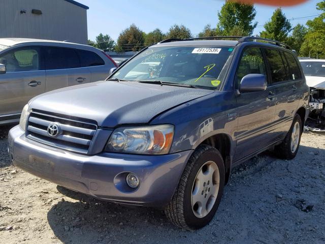 JTEEP21A850093891 - 2005 TOYOTA HIGHLANDER BLUE photo 2