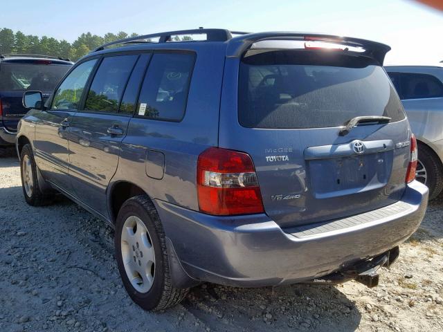 JTEEP21A850093891 - 2005 TOYOTA HIGHLANDER BLUE photo 3