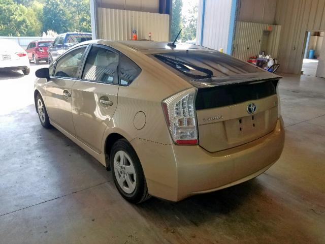 JTDKN3DU0A0036068 - 2010 TOYOTA PRIUS GOLD photo 3