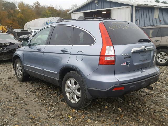 JHLRE48729C013168 - 2009 HONDA CR-V EXL BLUE photo 3