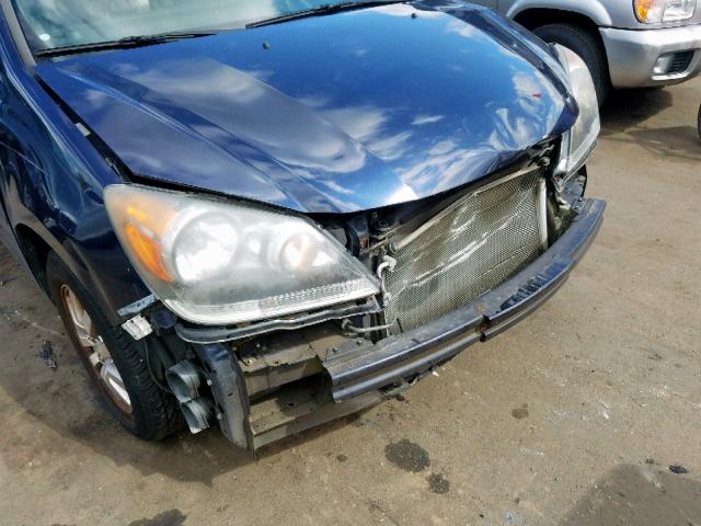 5FNRL38718B087860 - 2008 HONDA ODYSSEY EX BLUE photo 9