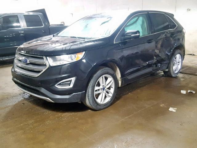 2FMPK4J90GBB31026 - 2016 FORD EDGE SEL BLACK photo 2