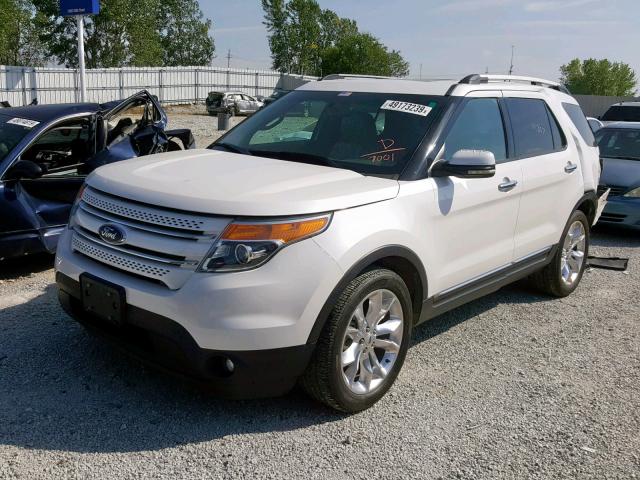 1FMHK8F83CGA27001 - 2012 FORD EXPLORER L WHITE photo 2