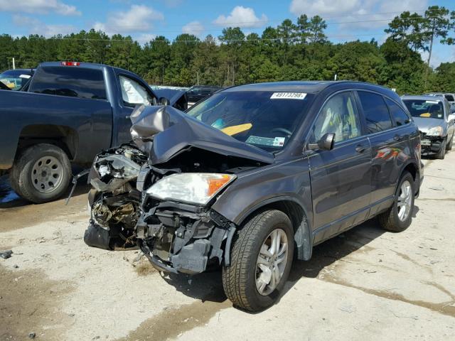 5J6RE3H76AL016418 - 2010 HONDA CR-V EXL GRAY photo 2