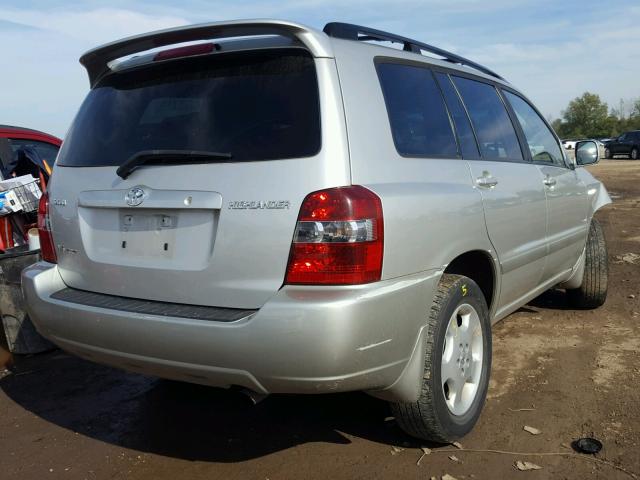 JTEEP21A150108683 - 2005 TOYOTA HIGHLANDER SILVER photo 4