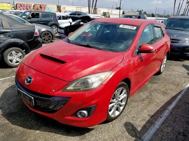 JM1BL1H66A1136949 - 2010 MAZDA 3 S RED photo 2