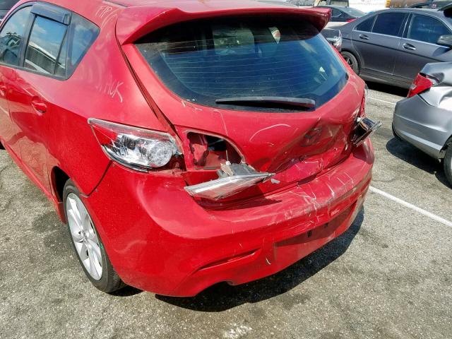 JM1BL1H66A1136949 - 2010 MAZDA 3 S RED photo 9