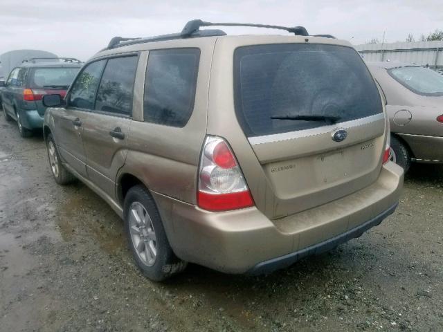 JF1SG63608H709697 - 2008 SUBARU FORESTER 2 BEIGE photo 3