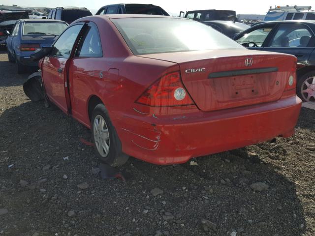 1HGEM22175L015260 - 2005 HONDA CIVIC DX V RED photo 3