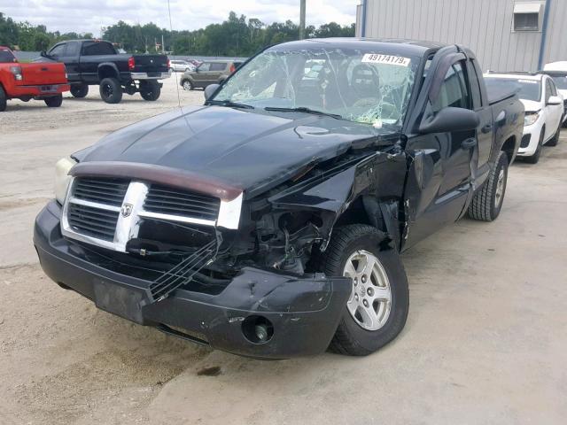 1D7HE48K26S674753 - 2006 DODGE DAKOTA QUA BLACK photo 2