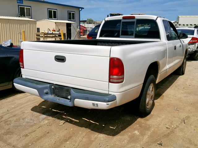 1B7GL22X8YS674683 - 2000 DODGE DAKOTA WHITE photo 4