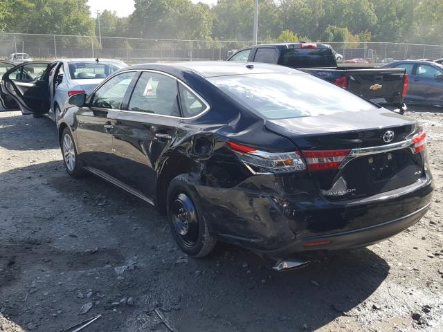 4T1BK1EB3FU150362 - 2015 TOYOTA AVALON XLE BLACK photo 3