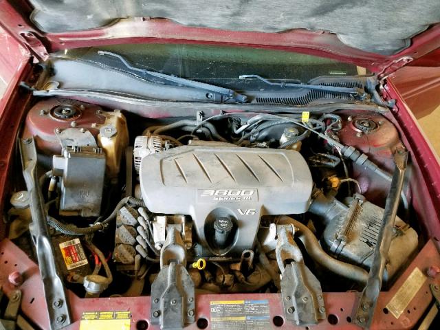 2G2WS522551184383 - 2005 PONTIAC GRAND PRIX MAROON photo 7