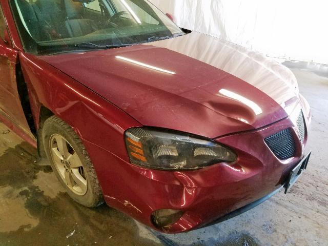 2G2WS522551184383 - 2005 PONTIAC GRAND PRIX MAROON photo 9