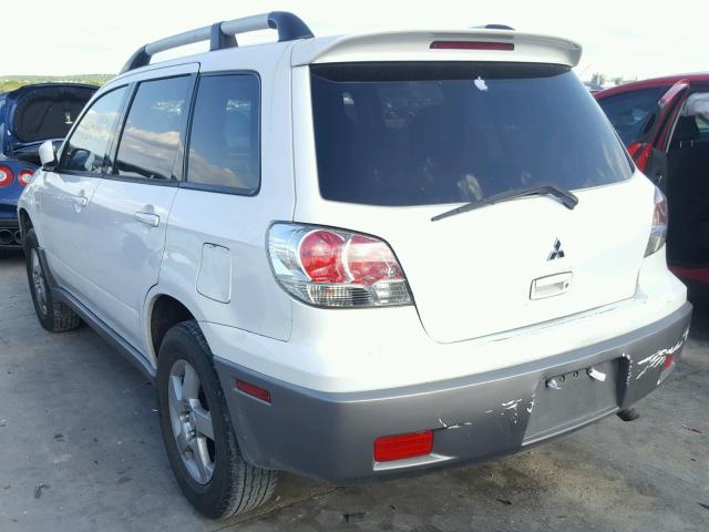 JA4LZ41G43U093232 - 2003 MITSUBISHI OUTLANDER WHITE photo 3