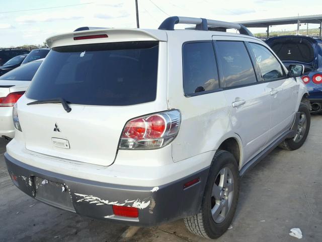 JA4LZ41G43U093232 - 2003 MITSUBISHI OUTLANDER WHITE photo 4