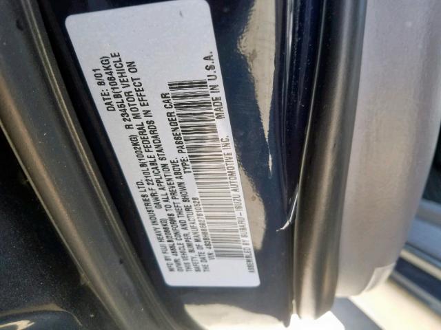 4S3BH665927610528 - 2002 SUBARU LEGACY OUT BLUE photo 10