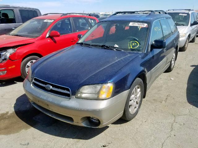 4S3BH665927610528 - 2002 SUBARU LEGACY OUT BLUE photo 2