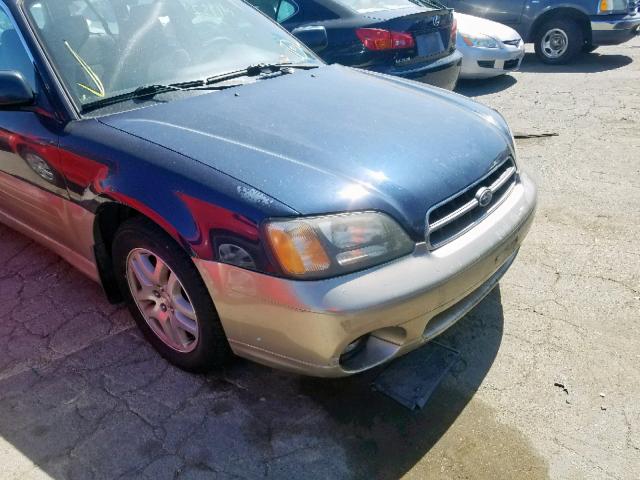 4S3BH665927610528 - 2002 SUBARU LEGACY OUT BLUE photo 9