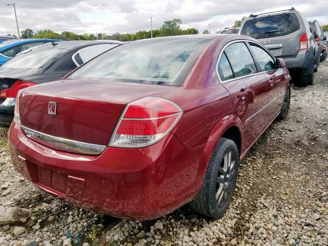 1G8ZS57N88F142115 - 2008 SATURN AURA XE BURGUNDY photo 4