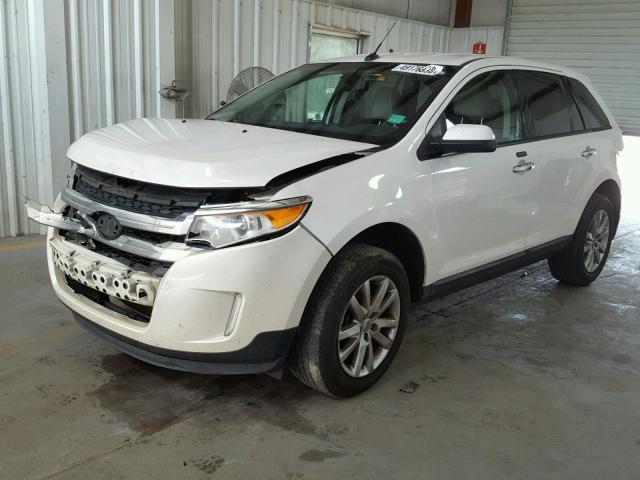 2FMDK3JC2BBB06050 - 2011 FORD EDGE SEL WHITE photo 2