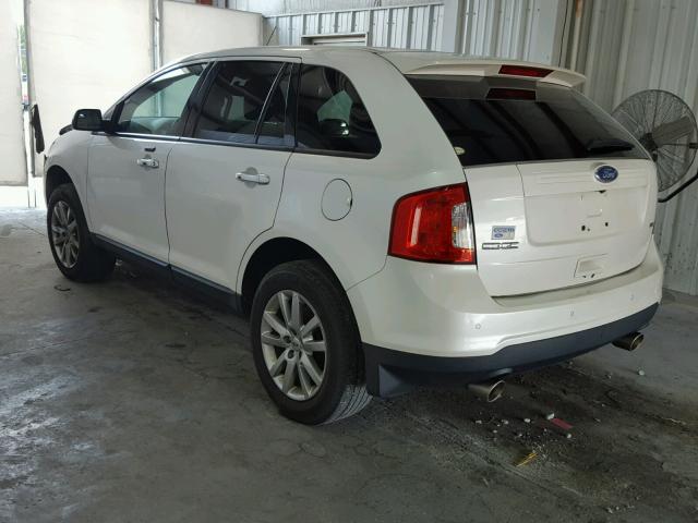 2FMDK3JC2BBB06050 - 2011 FORD EDGE SEL WHITE photo 3