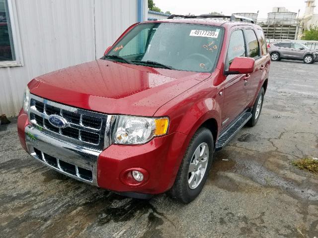 1FMCU94128KD41212 - 2008 FORD ESCAPE LIM RED photo 2