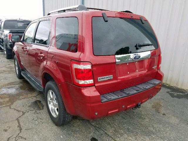 1FMCU94128KD41212 - 2008 FORD ESCAPE LIM RED photo 3