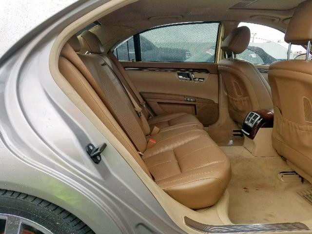 WDDNG71X07A054107 - 2007 MERCEDES-BENZ S 550 BROWN photo 6