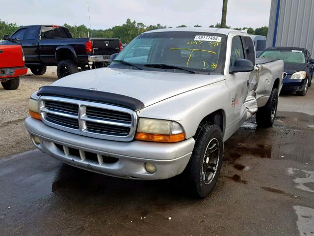 1B7GL22X31S292194 - 2001 DODGE DAKOTA SILVER photo 2