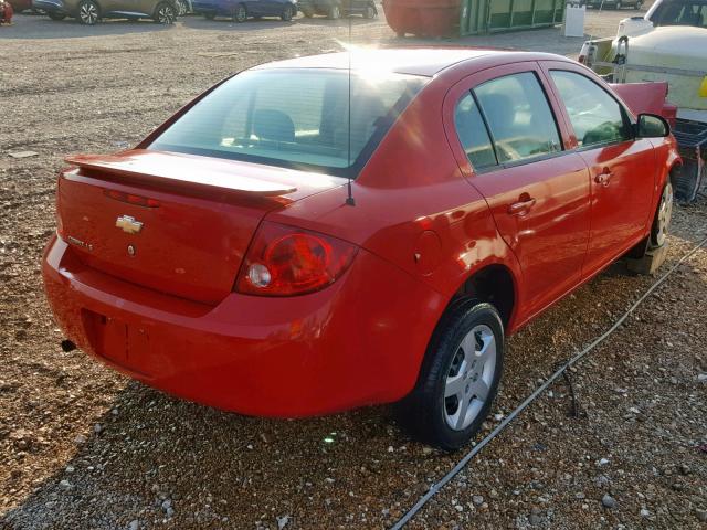 1G1AK55F477407869 - 2007 CHEVROLET COBALT LS RED photo 4