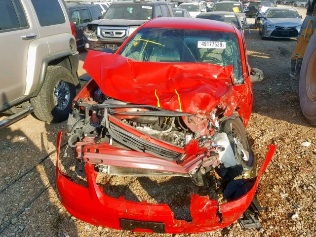 1G1AK55F477407869 - 2007 CHEVROLET COBALT LS RED photo 7