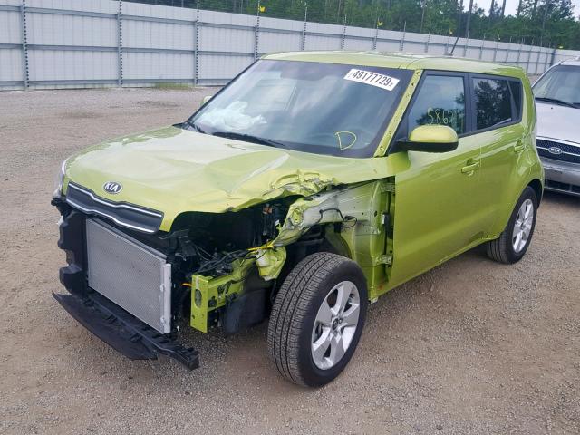 KNDJN2A28K7914296 - 2019 KIA SOUL GREEN photo 2