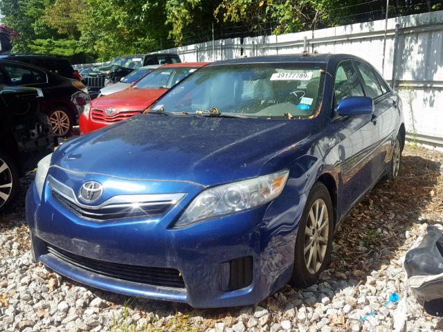 4T1BB3EK8AU123999 - 2010 TOYOTA CAMRY HYBR BLUE photo 2