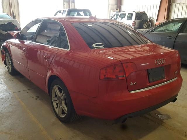 WAUAF78E36A025356 - 2006 AUDI A4 2 RED photo 3