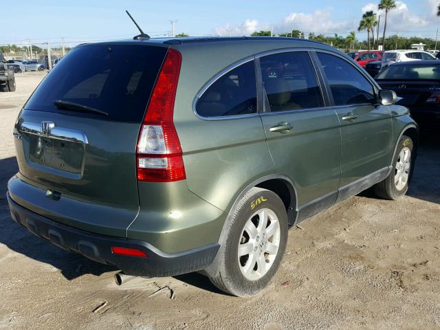 5J6RE38728L009489 - 2008 HONDA CR-V EXL GREEN photo 4