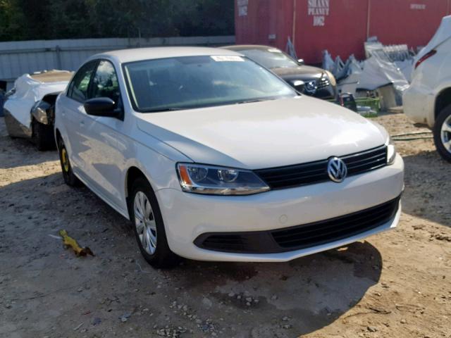 3VW1K7AJ6EM422015 - 2014 VOLKSWAGEN JETTA BASE WHITE photo 1