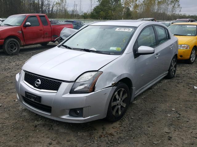 3N1AB6AP6CL631651 - 2012 NISSAN SENTRA 2.0 SILVER photo 2