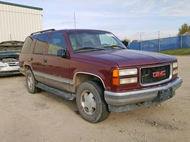 1GKEK13R1WJ726103 - 1998 GMC YUKON BURGUNDY photo 1