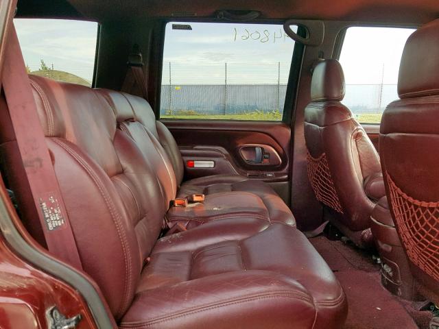 1GKEK13R1WJ726103 - 1998 GMC YUKON BURGUNDY photo 6