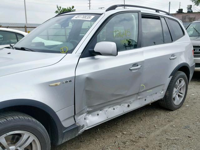 WBXPA93414WC34459 - 2004 BMW X3 3.0I SILVER photo 9