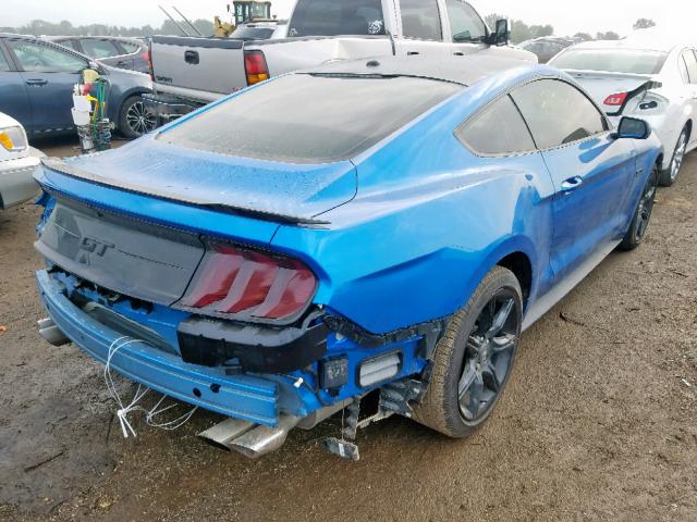 1FA6P8CF4K5117564 - 2019 FORD MUSTANG GT BLUE photo 4