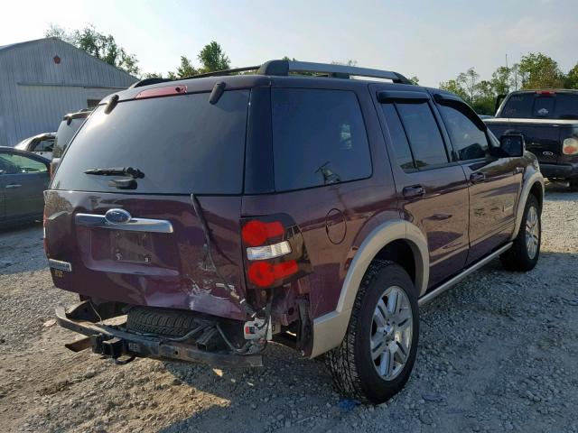 1FMEU74867UA67459 - 2007 FORD EXPLORER E BURGUNDY photo 4